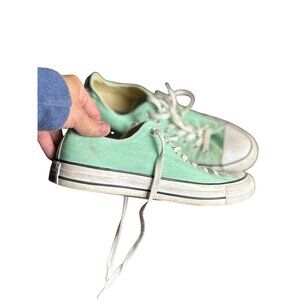 Converse All Star Low Top Sneakers Mint Green Mens 9 Womens 11 Canvas Casual Sho